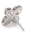 18kt white gold Princess Flower diamond stud earrings