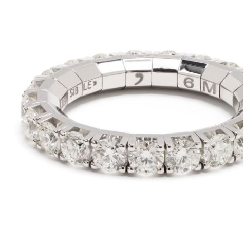 18kt white gold stretchy diamond ring