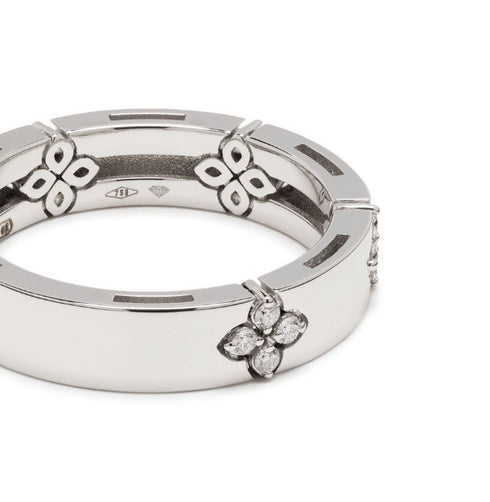 anillo Love in Verona en oro blanco de 18kt con diamantes