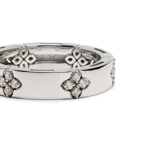 anillo Love in Verona en oro blanco de 18kt con diamantes