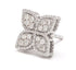 18kt white gold Princess Flower diamond stud earrings
