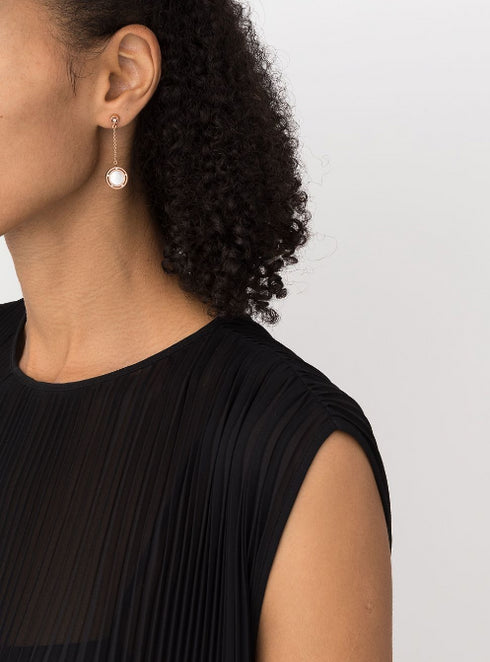 18kt rose gold D.Side diamond drop earrings