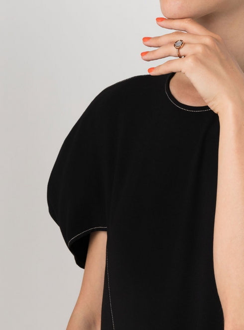 anillo D.Side en oro rosa de 18kt con diamantes