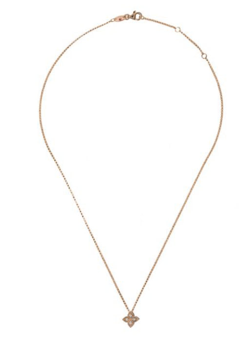collar Princess Flower en oro rosa de 18kt con diamantes