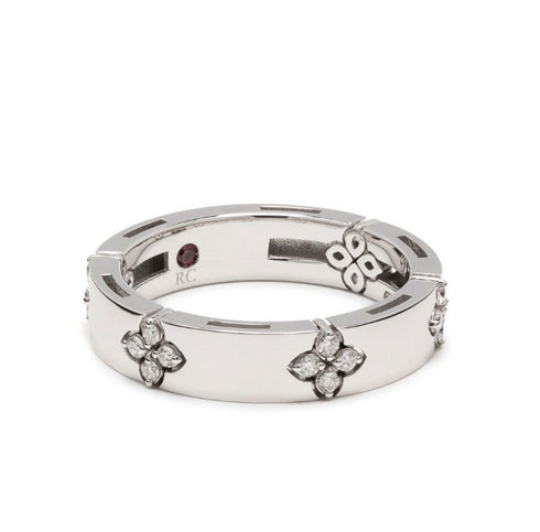 anillo Love in Verona en oro blanco de 18kt con diamantes