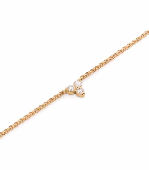 18kt yellow gold diamonds Love by the Yard necklace