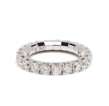 18kt white gold stretchy diamond ring