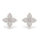 18kt white gold Princess Flower diamond stud earrings