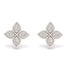 18kt white gold Princess Flower diamond stud earrings