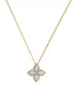 18kt yellow gold Princess Flower and diamond necklace