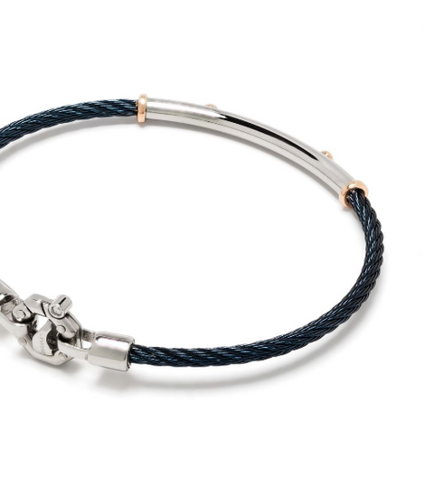 pulsera en oro rosa de 18kt con diamantes