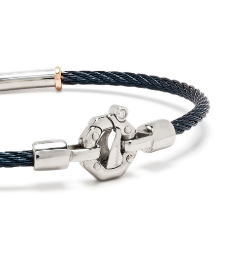 pulsera en oro rosa de 18kt con diamantes