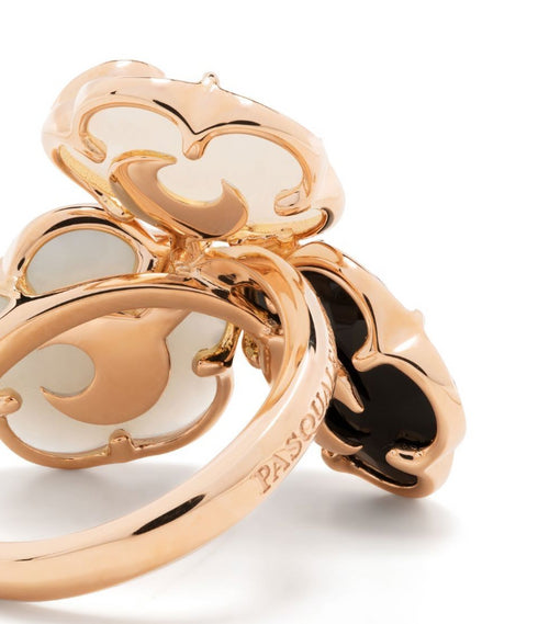 anillo Bouquet Lunaire en oro rosa de 18kt con diamantes