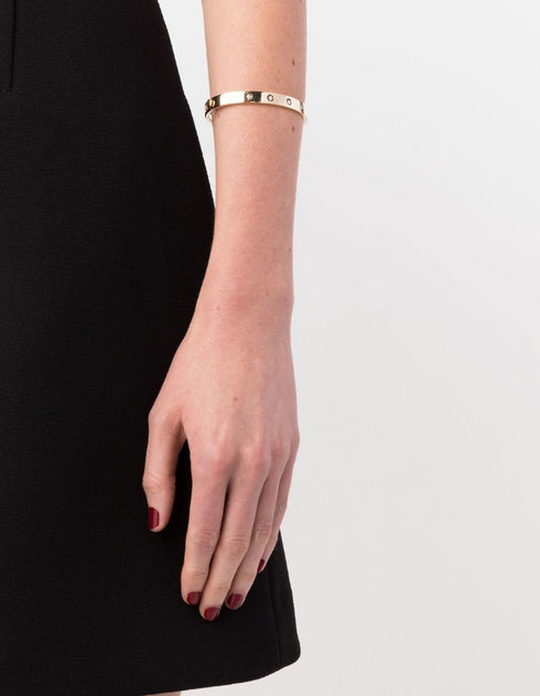 pulsera en oro amarillo de 18kt con diamantes