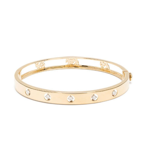 pulsera en oro amarillo de 18kt con diamantes