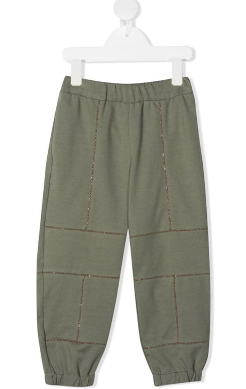 Bead-embellishment track pants