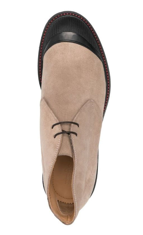 замшевые ботинки-дезерты на шнуровке