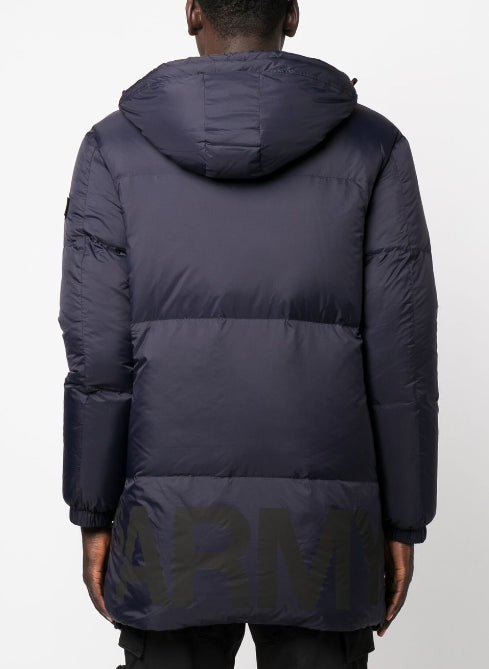 hooded feather-down padded jacket