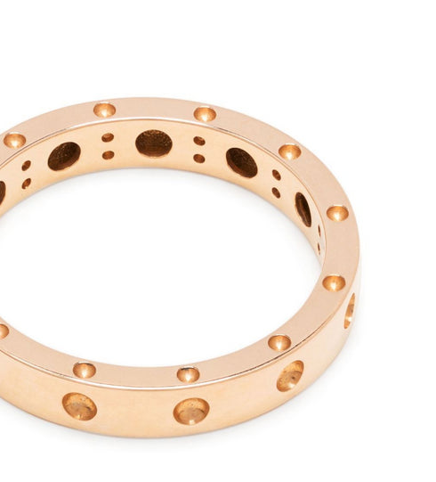 anillo Pois Moi en oro rosa de 18kt con banda fina