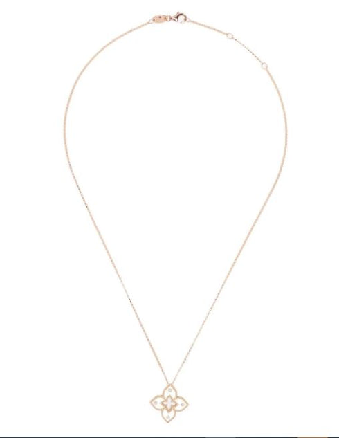 collar Veneciano en oro rosa de 18kt con diamantes