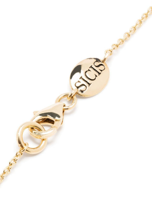 18kt yellow gold sapphire pendant necklace