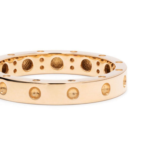 anillo Pois Moi en oro rosa de 18kt con banda fina