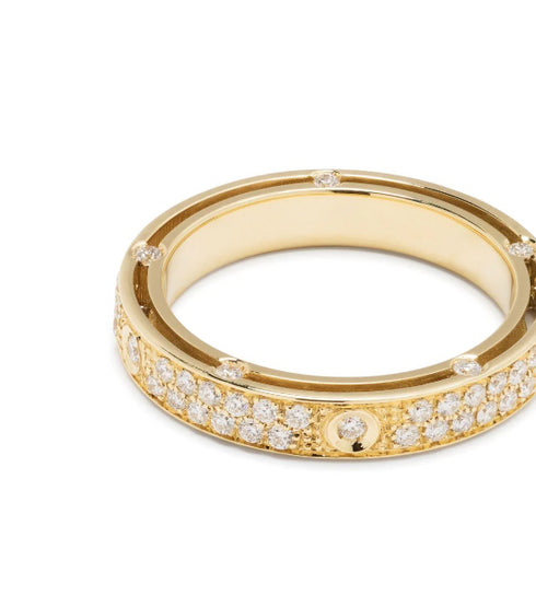18kt yellow gold D.Side diamond ring