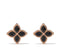 18kt rose gold black diamond Princess Flower earrings