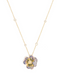 18kt yellow gold sapphire pendant necklace