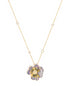 18kt yellow gold sapphire pendant necklace