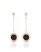 18kt rose gold D. Side onyx drop earrings