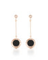 18kt rose gold D. Side onyx drop earrings