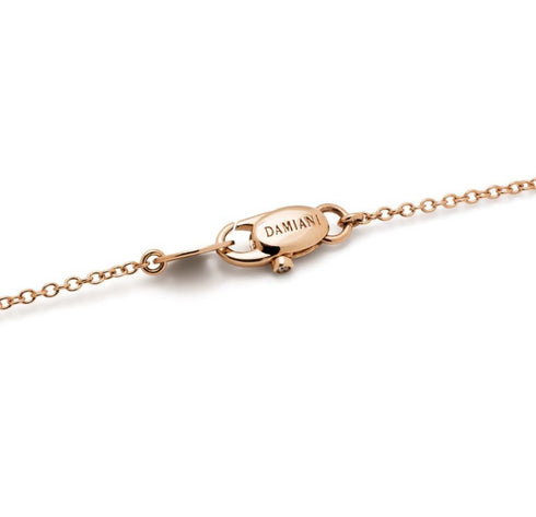 18kt rose gold D.Side diamond pendant necklace