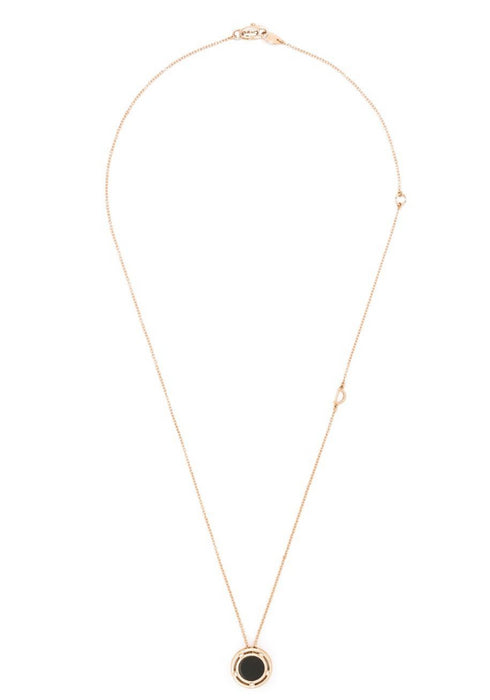 18kt rose gold D.Side diamond pendant necklace