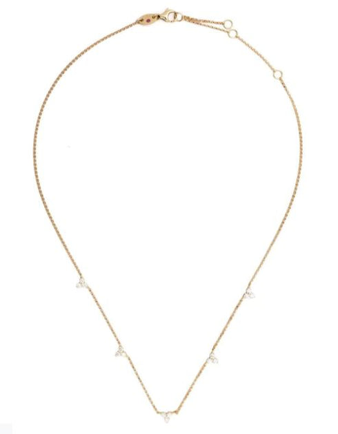 18kt yellow gold diamonds Love by the Yard necklace