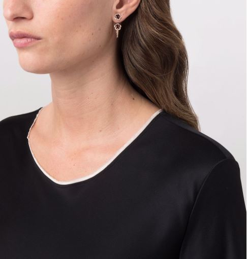 arracadas Figlia dei Fiori en oro rosa de 18kt con diamantes