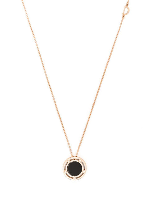 18kt rose gold D.Side diamond pendant necklace
