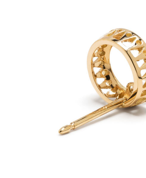 18kt yellow gold Vega white diamond earrings