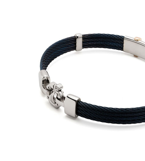 diamond-detail layered bracelet