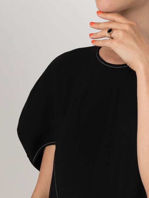 anillo D.Side en oro rosa de 18kt con diamantes