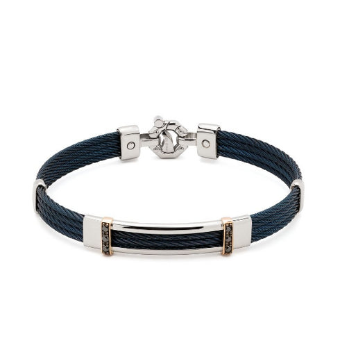 diamond-detail layered bracelet