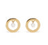 18kt yellow gold Vega white diamond earrings