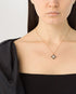 18kt rose gold diamond black jade Princess Flower necklace