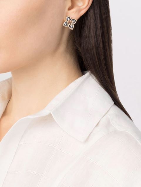 18kt rose gold Venetian Princess diamond stud earrings