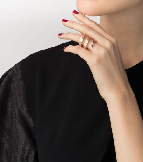 anillo Luce en oro rosa de 18kt con diamantes