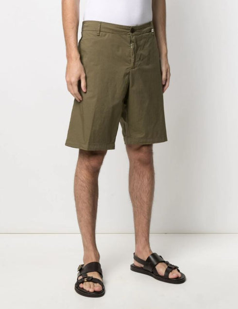 Drawstring-waist straight shorts