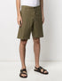 Drawstring-waist straight shorts