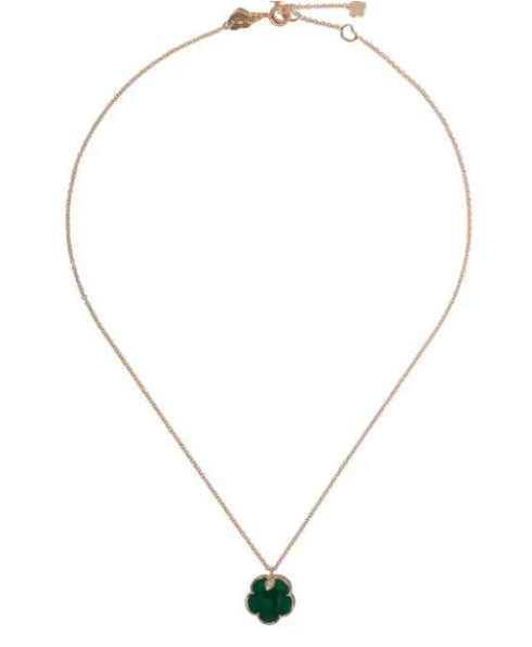 18kt rose gold Bon Ton green agate and diamond