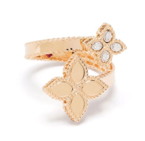 Бриллиантовое кольцо «Принцесса Цветок» из 18-каратного желтого золота