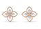 18kt rose gold Princess Flower diamond earrings
